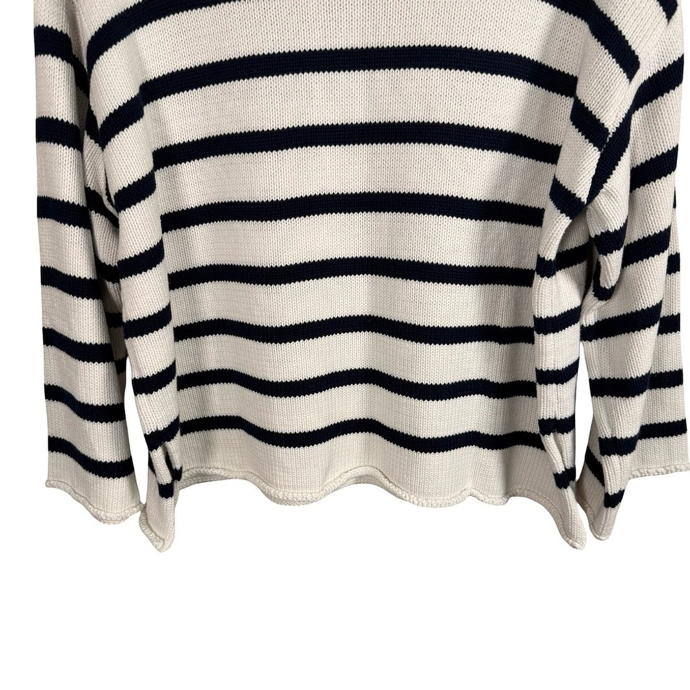 Demylee Striped Oversized Sweater with Floral Sequin Design Size S Parisian - Picture 13 of 13